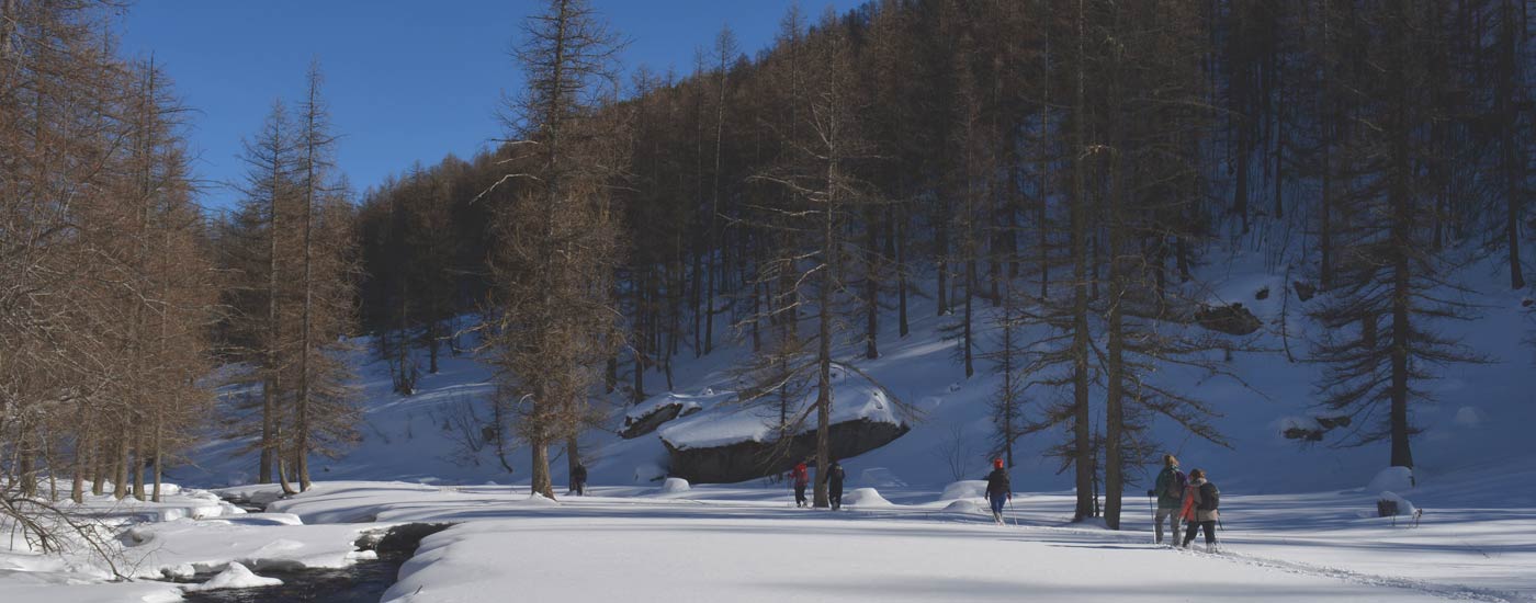 Randonnée raquette à neige Vallée de la Roya