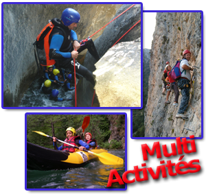 séjour multi activités-Canoe raft-rafting-canyons-alpes maritimes-via ferrata-vtt